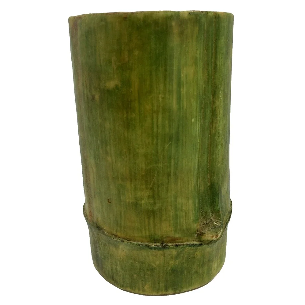 Rare VTG‎ MCM Bamboo Vase Planter 6.25